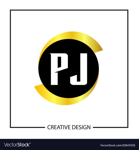 Initial Letter Pj Logo Template Design Royalty Free Vector