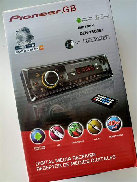 Автомагнитола Pioneer с блютуз, USB и AUX входом, DEH-180SBTШтатное ...