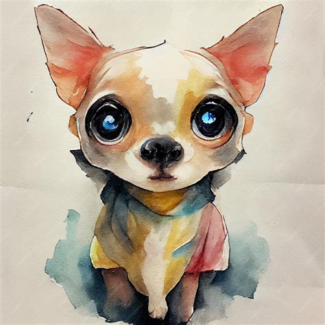 Cabeza de manzana. chihuahua adorable cachorro de perro. ilustración de