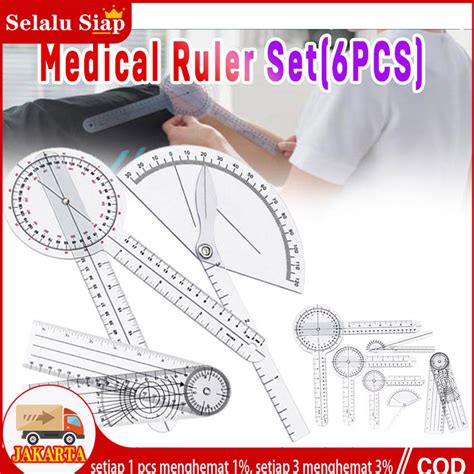 Jual 6PCS Stainless Degree Protractor Busur Derajat Pengukur Sudut