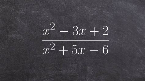 Simplifying A Rational Expression With A Trinomial Youtube