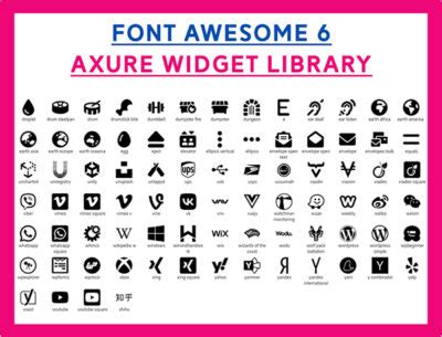 Font Awesome Axure Widget Library Axure Market Store For Best