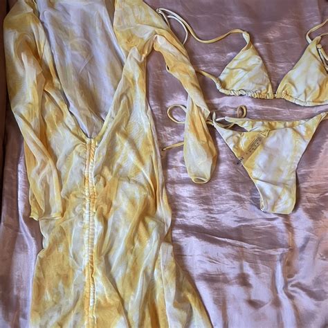 Yellow Bikini Set From Shein Only Worn Once Size M Depop
