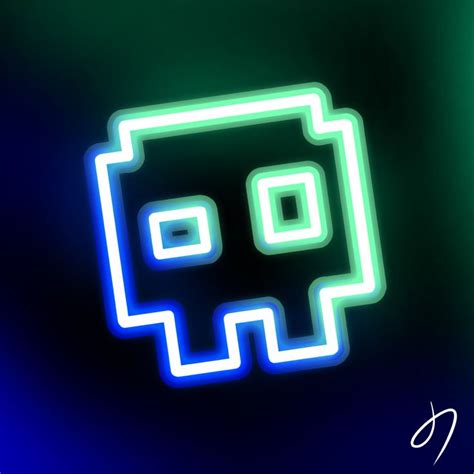 Neon Cube En Arte Del Fondo De Pantalla Bloc De Dibujo