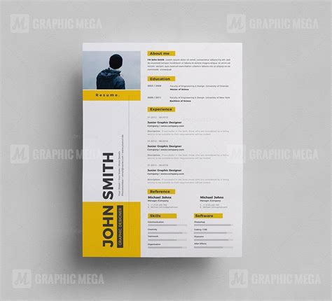 Versatile Resume Template – Graphic Mega | Graphic Templates Store