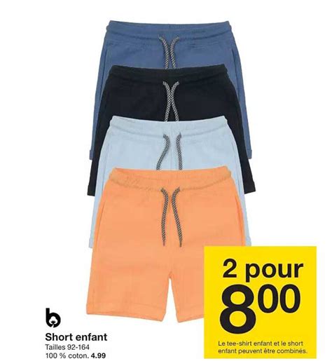 Promo Short Enfant Chez Zeeman ICatalogue Fr