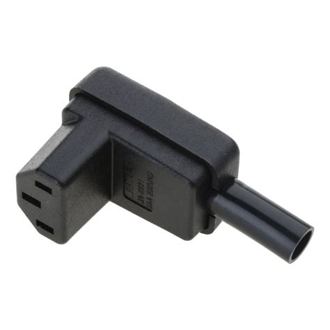 90 Degree Angled Iec 320 Female Plug Ac 10a 250v Power Cord Cable Connector