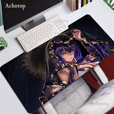 Genshin Impact Mouse Pad Large Pc Gamer Cabinet Keyboard Table Mats