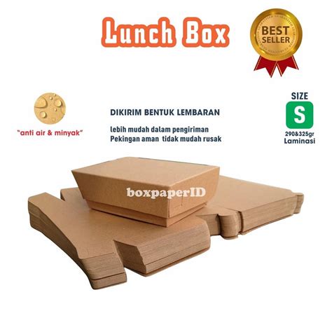 Jual Paper Lunch Box Size S Craft Laminasi Paket Hemat Isi Pcs Kotak