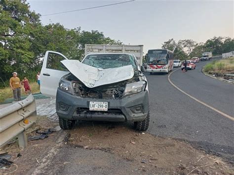 Accidente múltiple en carretera de los Tuxtla