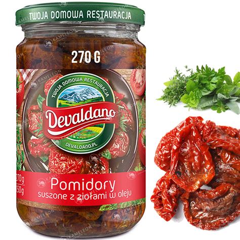 Devaldano POMIDORY SUSZONE Z ZIOŁAMI W OLEJU 270G 13495287166 Allegro pl