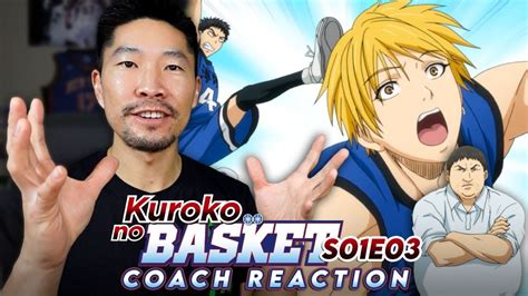 Coach Reacts To Kuroko No Basket Ep 3 Kagami Faces Kise First Game