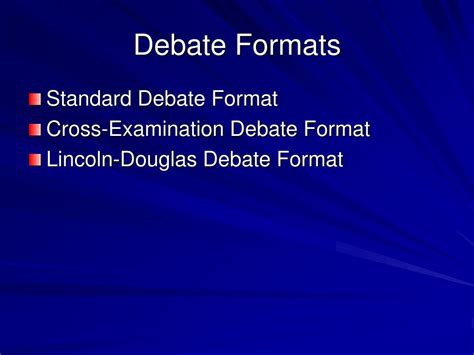 PPT - Debate Format and Instructions PowerPoint Presentation, free ...