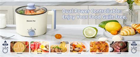 Amazon Yoolyqi Electric Hot Pot L Ramen Cooker Dual Power Mini Portable Multi