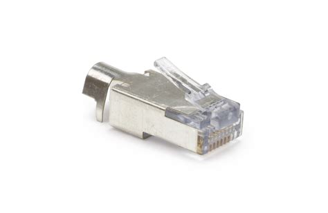 Ez Rj45 Pass Through Rj45 Connectors Cat5e 6 Shielded With External Ground — 10pcs In Clamshell