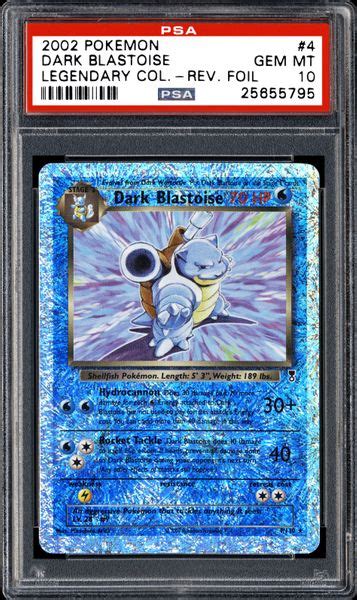 2002 Nintendo Pokemon Legendary Collection Dark Blastoise Reverse Foil