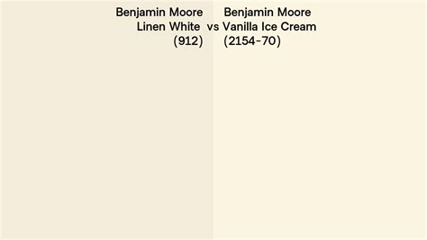 Benjamin Moore Linen White Vs Vanilla Ice Cream Side By Side Comparison