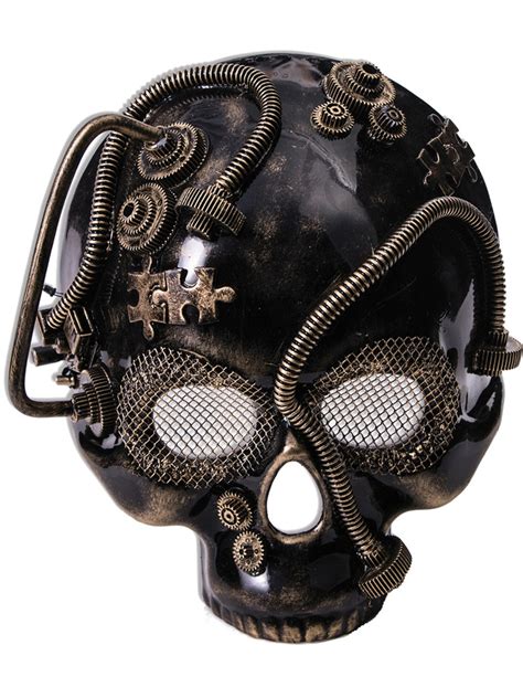 Adult's Steampunk Gold Skull Mask