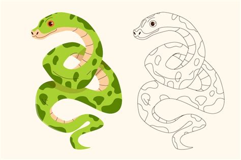 Aggregate 152+ snake drawing with colour latest - vietkidsiq.edu.vn