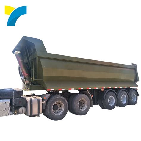 3 Axles 60 Tons Rear End U Shaped Dump Semi Trailer U Type 70ton Tri