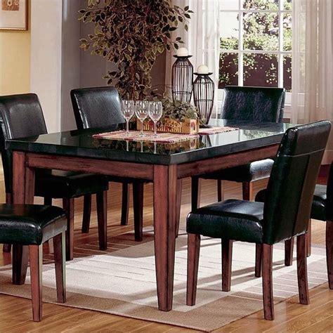 Steve Silver Company Bello Granite Casual Dining Table In Cherry Mg500t