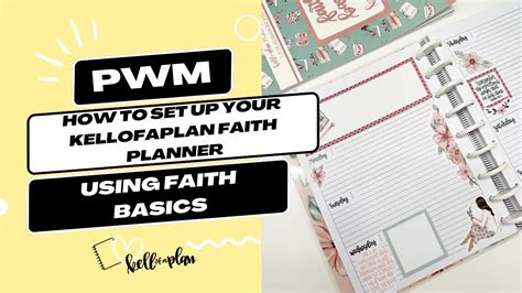 How To Set Up Your Kellofaplan Faith Planner Youtube