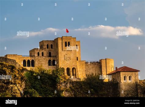 Castle Kruje, Kruje Albania, Skanderbeg Museum, Albania, Europe Stock ...