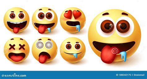 Conjunto De Vectores Emoticonos Emojis Smiley Cara De Personaje Avatar