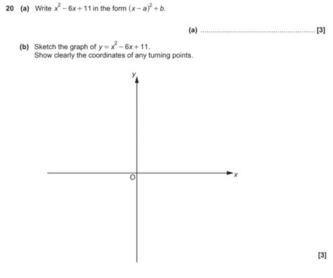 GCSE 9 1 Maths Quadratic Graphs Past Paper Questions Page 2 Of