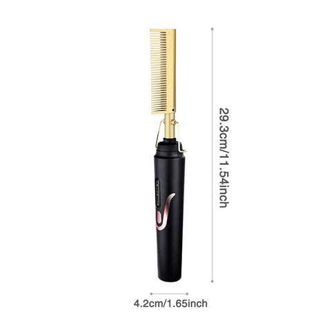 Curling Iron Big Sales Ankoty Electric Hot Comb Hair Straightener Comb Ceramic Pressing Comb