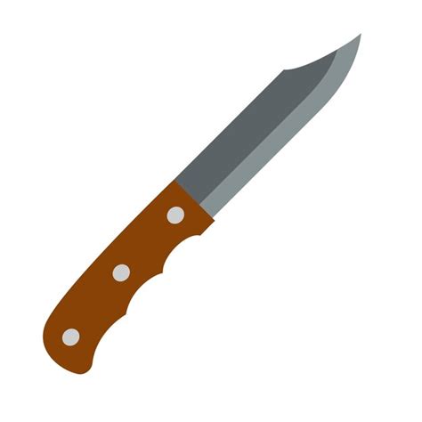 Icono De Cuchillo En Estilo Plano Aislado Sobre Fondo Blanco Vector