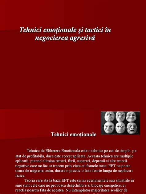 PDF Tehnici Emotionale Si Tactici In Negocierea Agresiva DOKUMEN TIPS