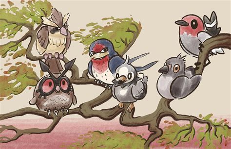 Pokemon birds by RubiconVoyage on DeviantArt