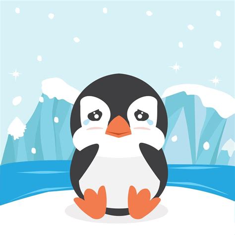 Cute penguin crying 1876743 Vector Art at Vecteezy