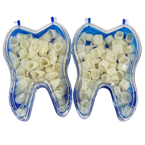 50 pçs dental temporária coroa folheados material anterior frente molar