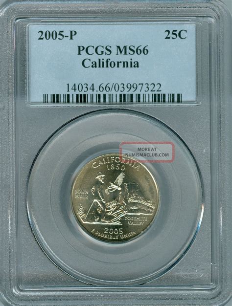 2005 - P California Quarter Pcgs Ms66 Business Strike