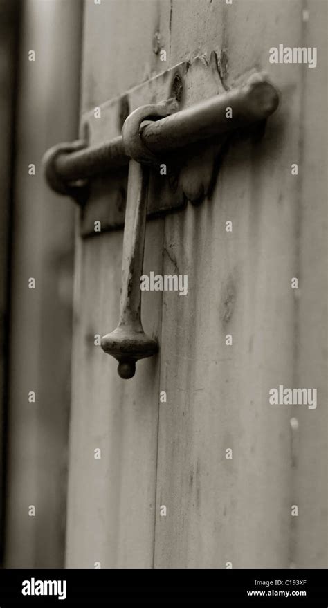 Vintage Door Latch Stock Photo Alamy