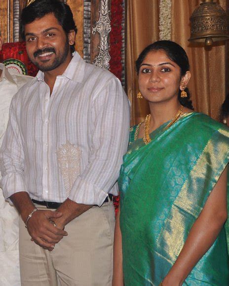 Indian Celebs: karthi and his wife ranjani at a wedding event