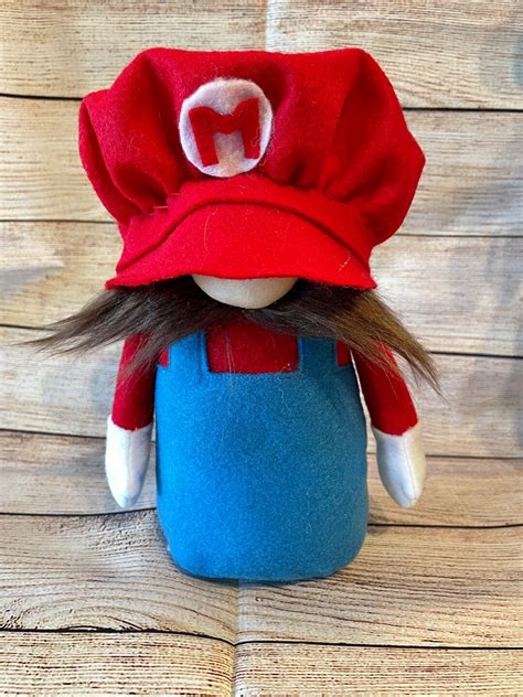 Mario Super Mario Bros Inspired Gnome Etsy