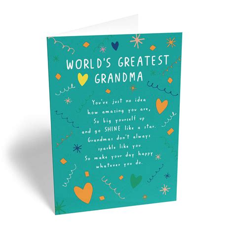 Personalised Happy Birthday Grandma Poem Card Hallmark Australia