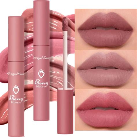 Brillo De Labios Mate Nude L Piz Labial De Terciopelo De Larga Duraci N