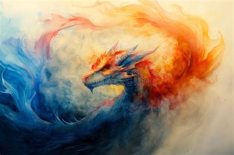 Fantasy Flying Dragon Illustration. Mythology. AI Generative Stock ...