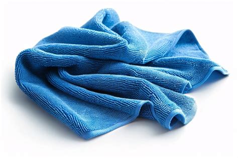 Neatly Folded Blue Cleaning Rags | Premium AI-generated image