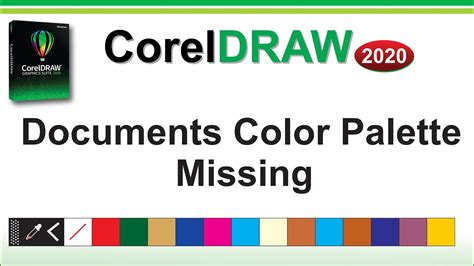 How To Enable Missing Documents Color Palette In Coreldraw 2020 Youtube