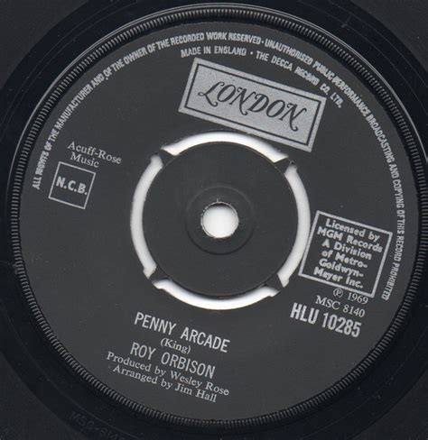 Roy Orbison - Penny Arcade (1969, Vinyl) | Discogs