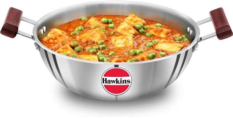 Amazon Hawkins Litre Deep Kadhai Triply Stainless Steel Kadai