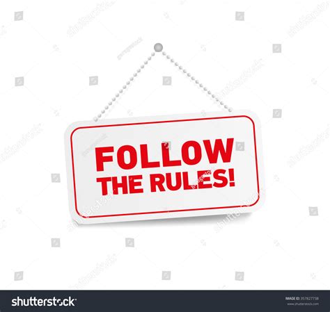 Follow Rules Stock Vector 357827738 - Shutterstock