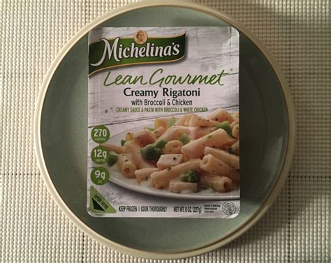 Michelina S Lean Gourmet Creamy Rigatoni With Broccoli And Chicken Review Freezer Meal Frenzy