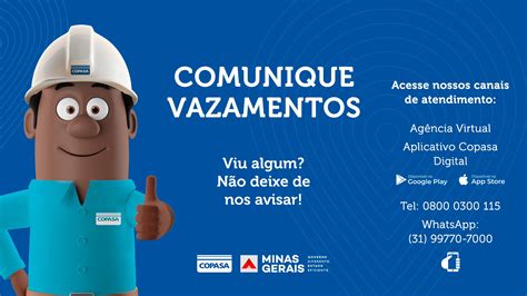 Companhia De Saneamento De MG On Twitter Identificou Um Vazamento