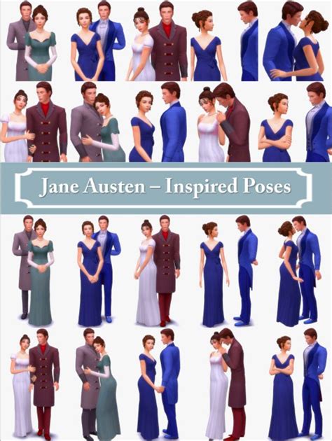 Jane Austen Inspired Poses : | Atashi77 | Sims 4 couple poses, Sims 4 ...